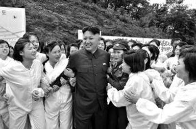 在朝鲜金正恩受到民众爱戴 在朝鲜金正恩受到民众爱戴