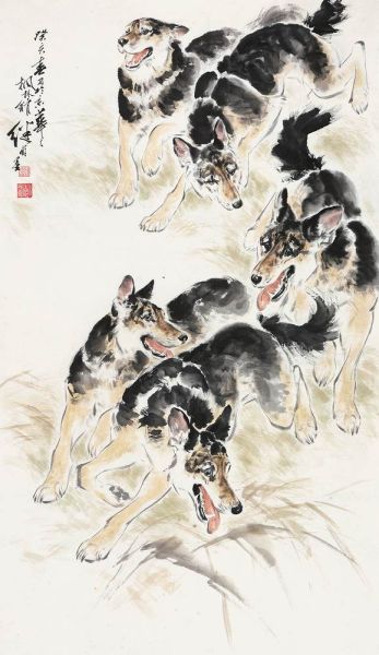 ������(1918-1983) ��Ȯͼ ���� ��ɫֽ�� 147��85 cm.չ����������ͨ�񡢵������š������䡢�����ա������������չ����������������ݣ�2014�ꡣ˵����Lot3650-Lot3669�ɼ��������ṩ��RMB: 450,000-650,000