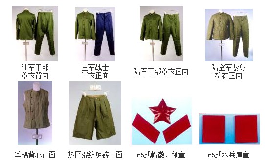 女军人冬服与所在军种男军人相同,女战士与女干部夏装相同.