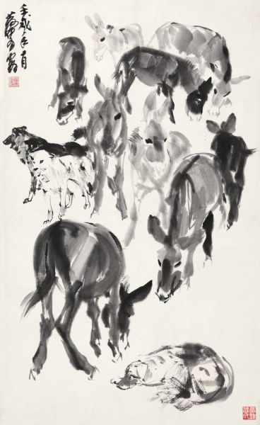 �� ��(1925-1997) ī¿ͼ ���� ��ɫֽ�� 96.5��59.5 cm.RMB: 500,000-800,000