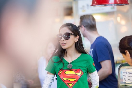 《奔跑吧兄弟》首尔花絮照 Angelababy邓超林