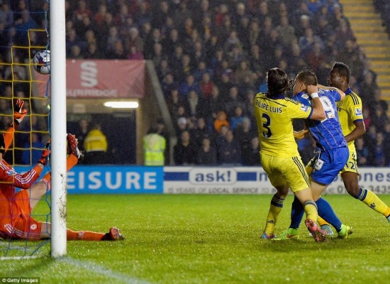 德罗巴破门威廉造乌龙 切尔西vs什鲁斯伯里2-