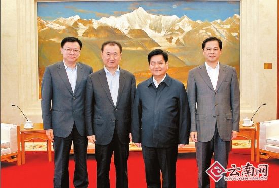 李纪恒陈豪会见万达集团董事长王健林一行