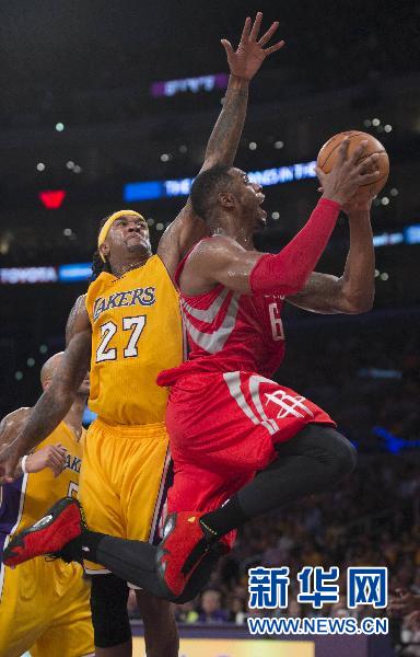 NBA常规赛:湖人vs火箭90比108落败