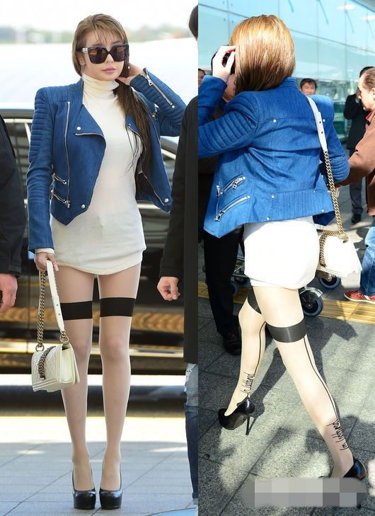 2ne1现身机场"下衣失踪" 朴春丝袜高跟性感诱惑cl大姐