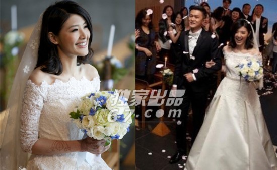 姚晨穿白婚纱完婚_姚晨穿白婚纱完婚 露招牌式大笑(2)