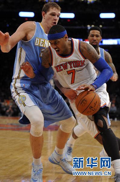 NBA常规赛:尼克斯109:93胜掘金