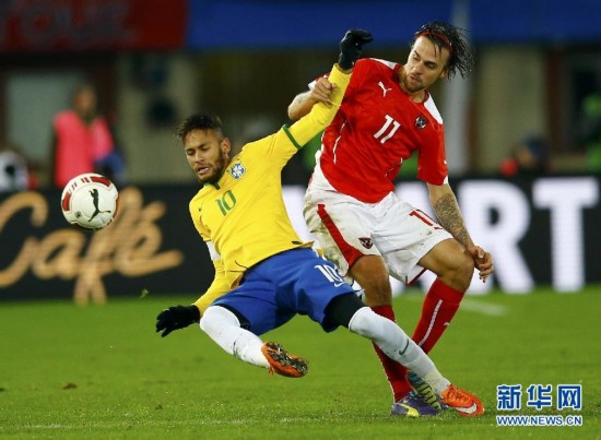 国际友谊赛:巴西vs奥地利2比取胜--人民网·重