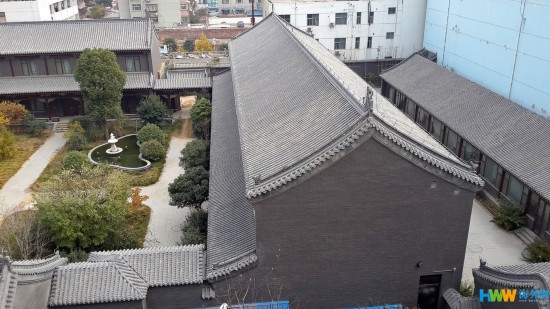 河南省濮阳市黄河东路上的谷俊山“将军府”局部（鸟瞰）。