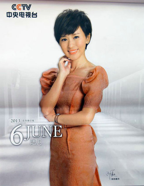 刘芳菲欧阳夏丹央视内部台花大眼睛高鼻梁 都