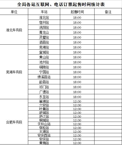 火车票起售时间28日调整 安徽各火车站如何抢