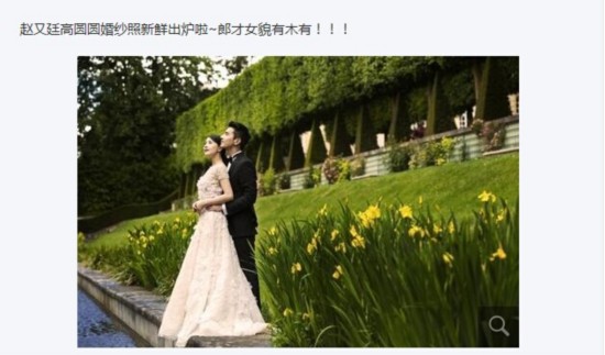 高圆圆赵又廷大婚 夫妻最新婚纱照出炉