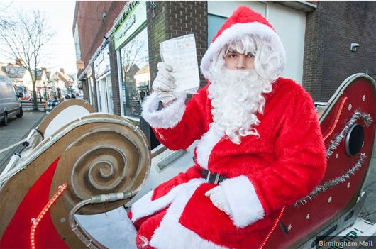 这不是会让人想要的圣诞礼物,1张35英镑的罚单