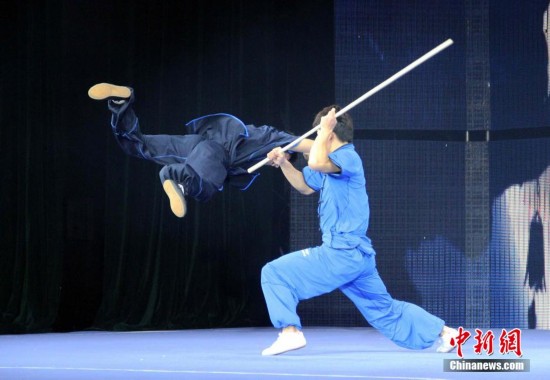 中国真功夫武术对练赛西安上演 高手角逐武林