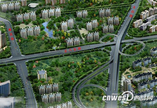 西安太白南路-丈八路立交南北向25日当天通车