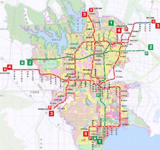 合肥地铁3、4、5号线具体站点公布(图)