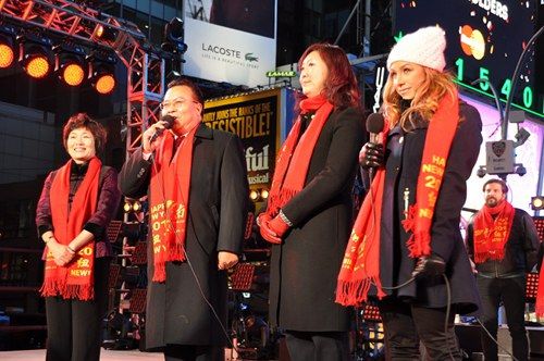 云南旅游登陆纽约时报广场2015跨年倒计时庆