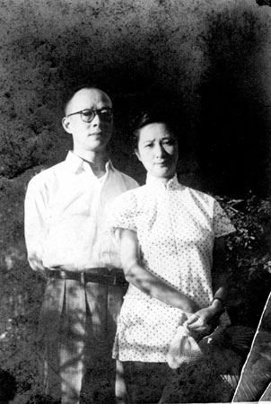 1953年，周有光、張允和夫婦在蘇州。