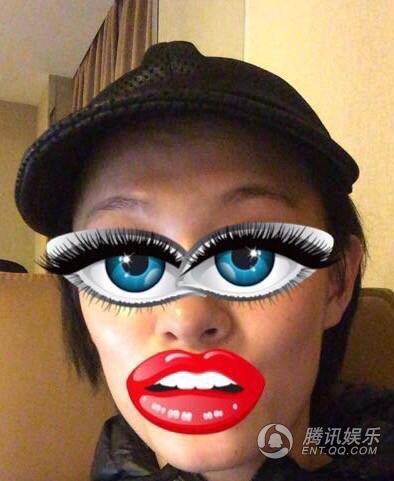 孙俪的恶搞自拍照