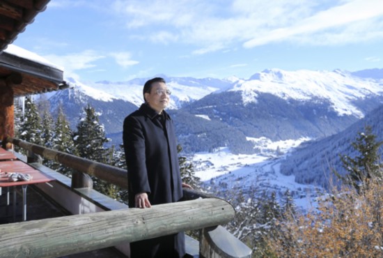 Peaceful moments ahead of Davos Forum
