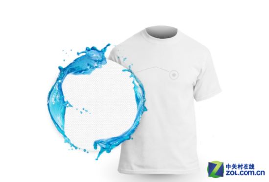 下雨不会被淋湿 防水防污的纳米T恤衫- Micro 