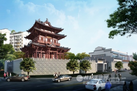 桂林逍遥楼重建效果图曝光 预计年内建成开放
