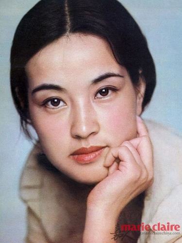 刘晓庆精致五官,妆容很美丽.