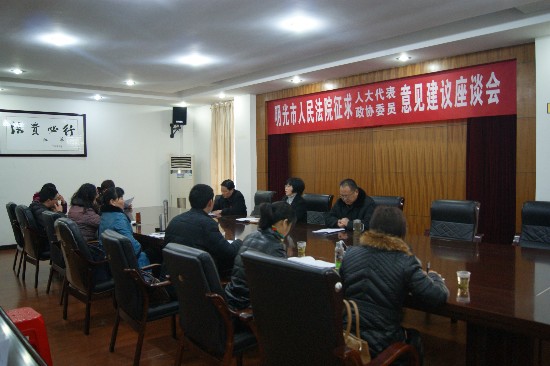 明光市法院召开代表委员征求意见座谈会