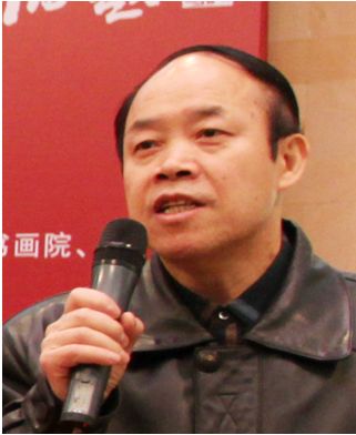 陕西省美协副主席,陕西省花鸟画院院长谢辉在开幕式上发言