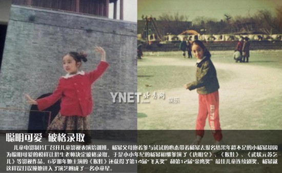 杨幂晒童年剧照称 糯米 像自己 细数杨幂刘恺威