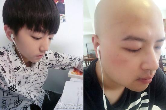 叫兽易小星晒与TFboys王俊凯相同角度照：tfboys长大是什么样子？