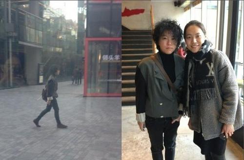 泡面发型潮范儿十足     王菲女儿窦靖童与粉丝合照(5 /8张)