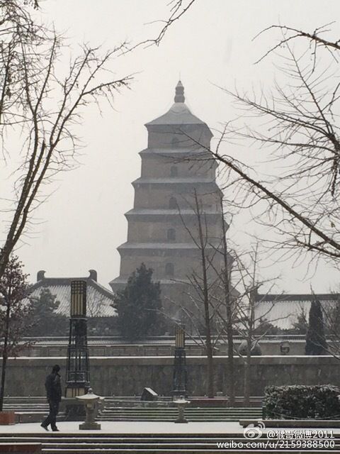 西安第二场雪 周六上班的美美小福利