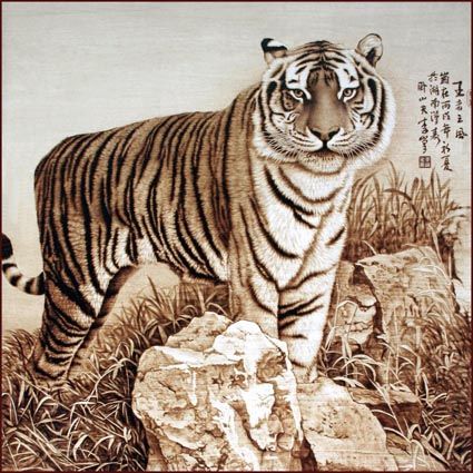 浙江频道 人民网宁波视窗 企业风采 李峰大师的烙画雅俗共赏,得到