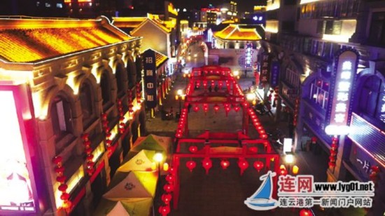 连云港海州区启动亮化工作 千年古城霓虹闪烁