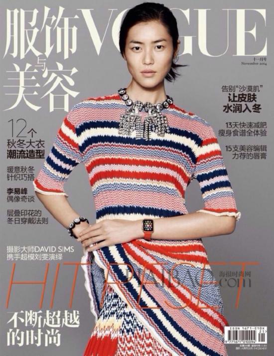 刘雯登《Vogue服饰与美容》2014年11月刊封面