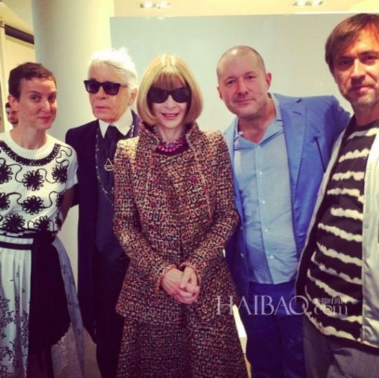 Anna Wintour、Karl Lagerfeld出席2014年9月巴黎Apple Watch发布会