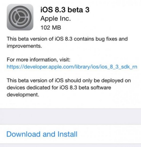 Ϣ˵ټ iOS8.3beta3 