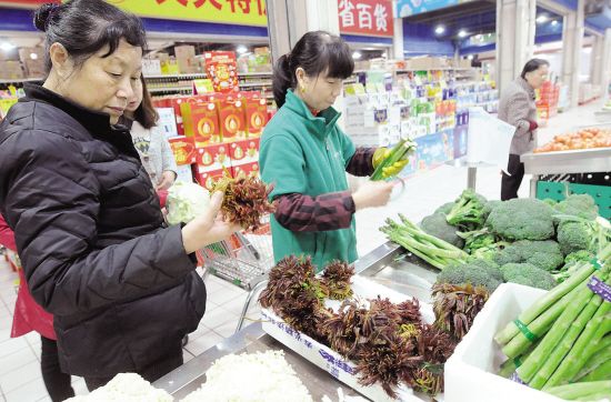 金华本地产香椿芽上市10多天价格降一半