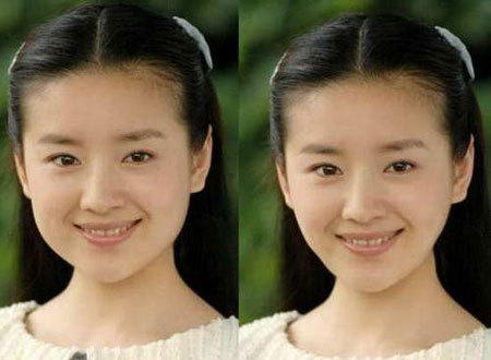 伊能静结婚照修图 看那些不ps就不能看的明星(图)