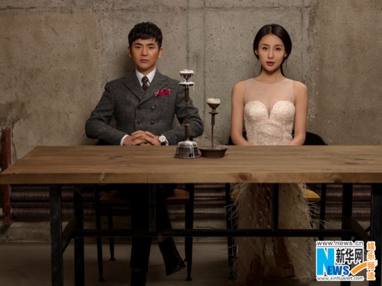 贾青张晓龙贴面亲密写真 温情诠释完美恋人