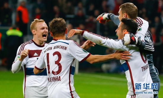 德国杯拜仁慕尼黑vs勒沃库森 拜仁晋级半决赛