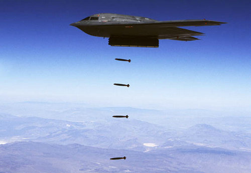 資料圖：美國B-2戰略轟炸機。