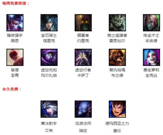 《英雄联盟》5月全新周免英雄名单放出