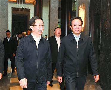 上海市委书记韩正昨天下午会见了由宁夏回族自治区党委书记,自治区
