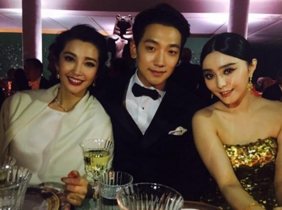 俊男美女!韩国男星rain左拥右抱“双冰”--广东频道--人民网