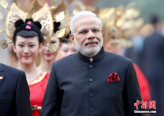西安举行仿古入城仪式迎接印度总理莫迪(图)