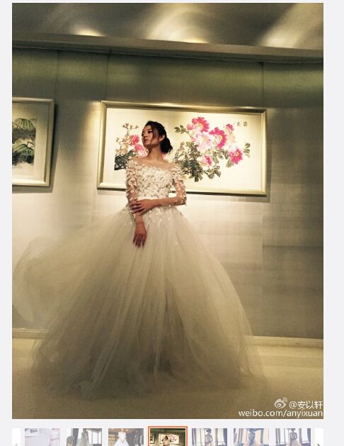 安以轩婚纱照片_安以轩婚纱礼服图片