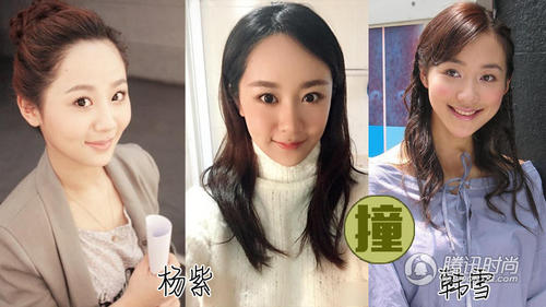 高圆圆短发似发型孙俪换个辫发就撞脸侧女星马尾图片