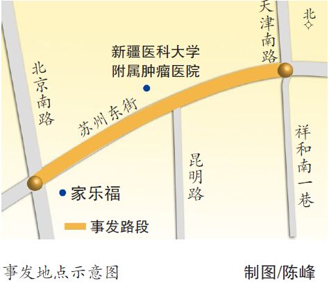 乌鲁木齐市苏州东街上演速度与险情